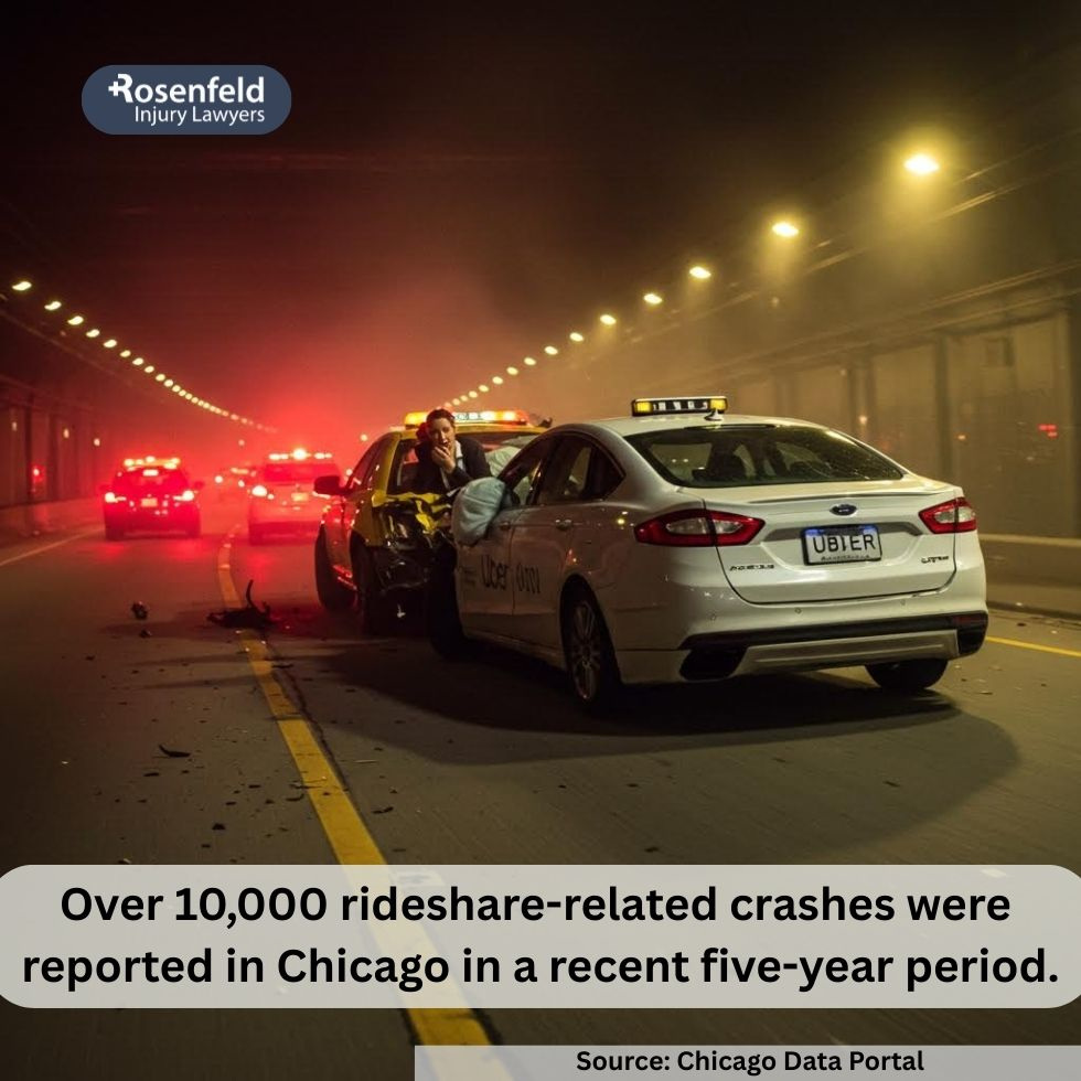 Personal injury lawyers reviewing medical records and police reports for a client after an Uber or Lyft accident.